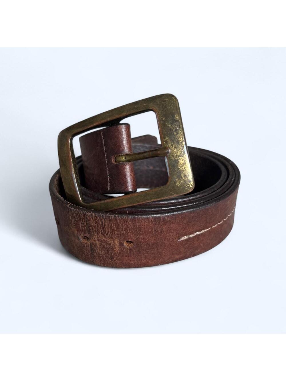 Landes Brown Italian Leather Belt 39" Style 4458